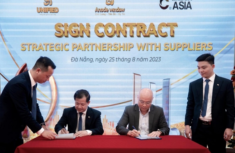 Unified ký kết hợp đồng chiến lược với các Đối tác cung cấp nguyên vật liệu và dây chuyền sản xuất Cửa nhôm kính hàng đầu khu vực!